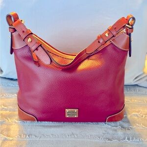 Dooney & Bourke Red and Brown Leather Shoulder Bag